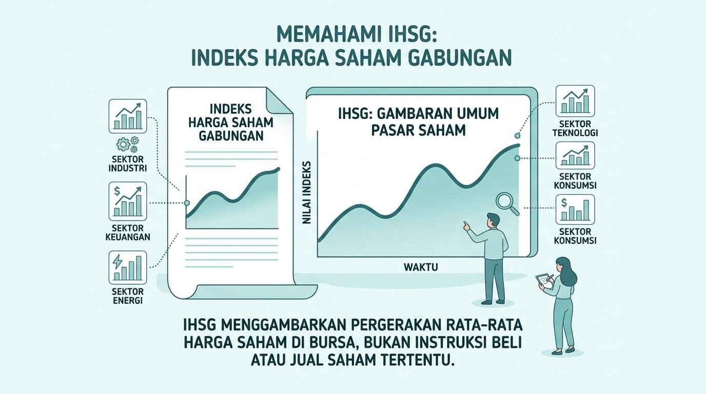 Grafik pergerakan indeks IHSG yang dijelaskan untuk pemula